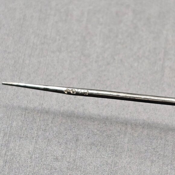 VTG Sterling Silver 925 Butterfly Brooch 2" Marcasite Black Onyx 14.67g - Picture 8 of 11